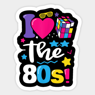 I Love The 80s Gift Clothes for Women and Men Sticker